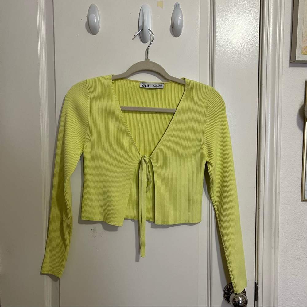 Zara tie front long sleeve